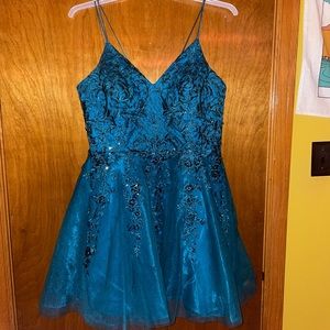 Size 14 dark blue/green homecoming dress